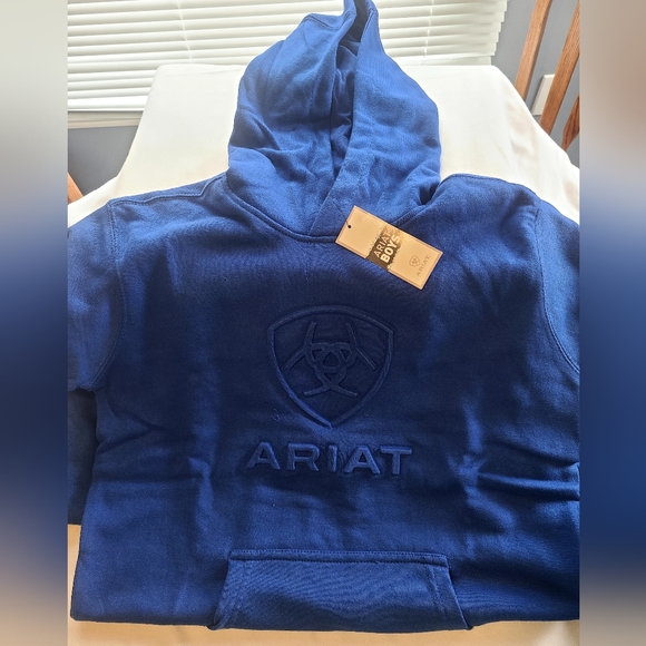 Ariat Basic Hoodie Sweatshirt Colbolt Blue. - Picture 3 of 5